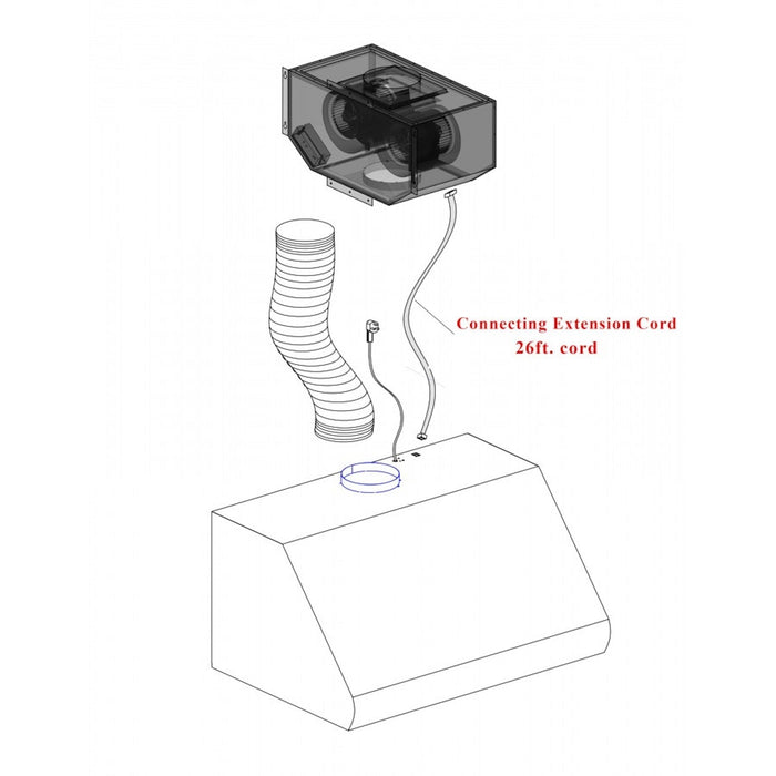 ZLINE Wall Mount Range Hood in Stainless Steel - Includes Remote Blower 400/700CFM Options (597-RD/RS)