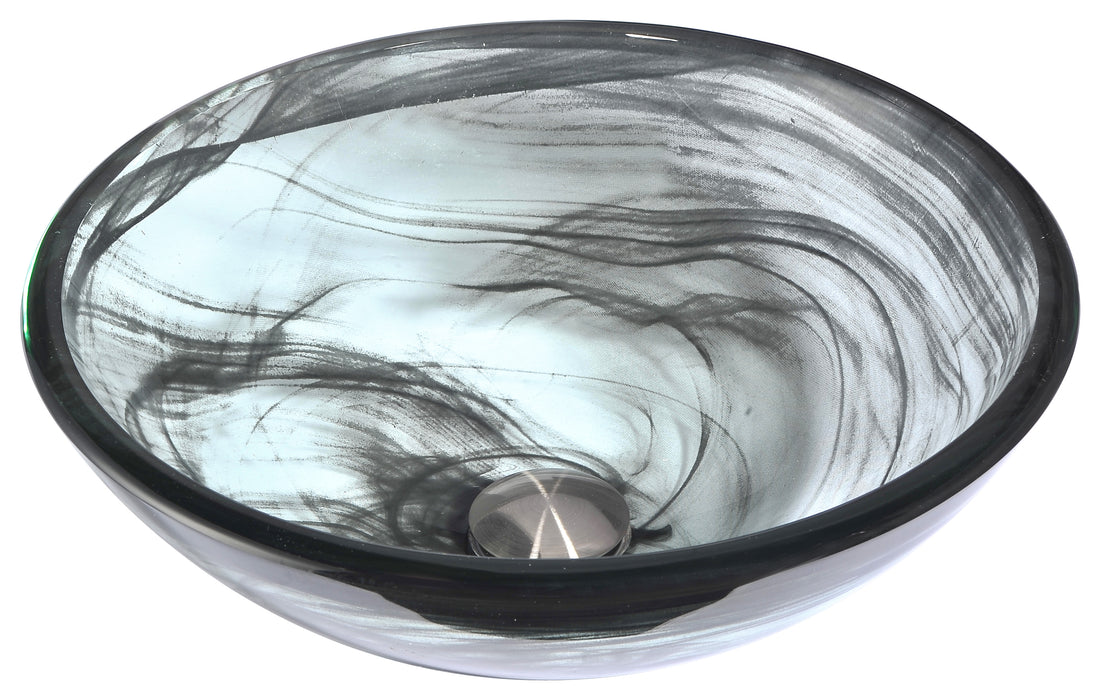 Mezzo Series Vessel Sink with Pop-Up Drain in Slumber Wisp