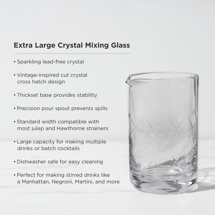 Professional Extra Large Crystal Mixing Glass