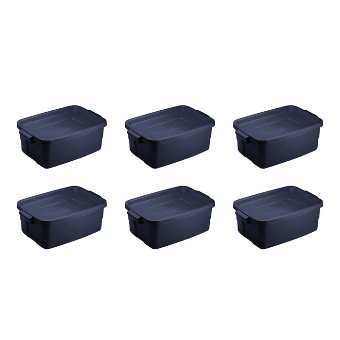 Rubbermaid 3 Gallon Stackable Storage Container, Dark Indigo Metallic (12 Pack)