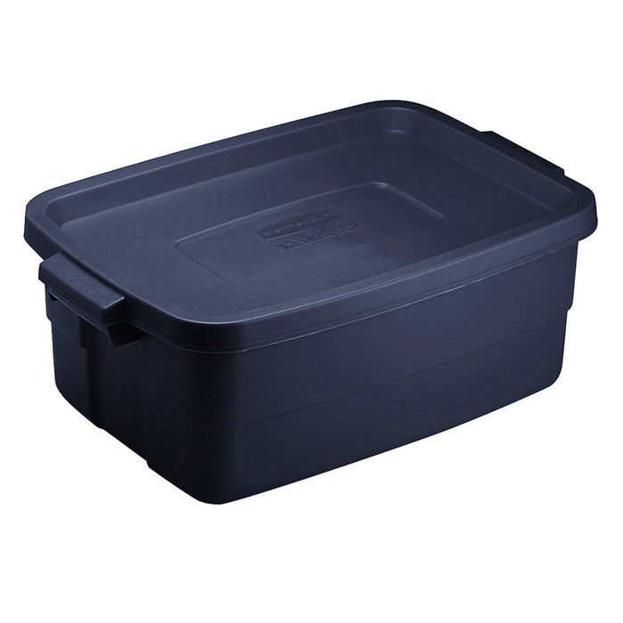 Rubbermaid 3 Gallon Stackable Storage Container, Dark Indigo Metallic (12 Pack)