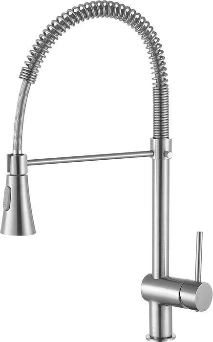 Carriage Single Handle Standard Kitchen Faucet in Brushed Nickel