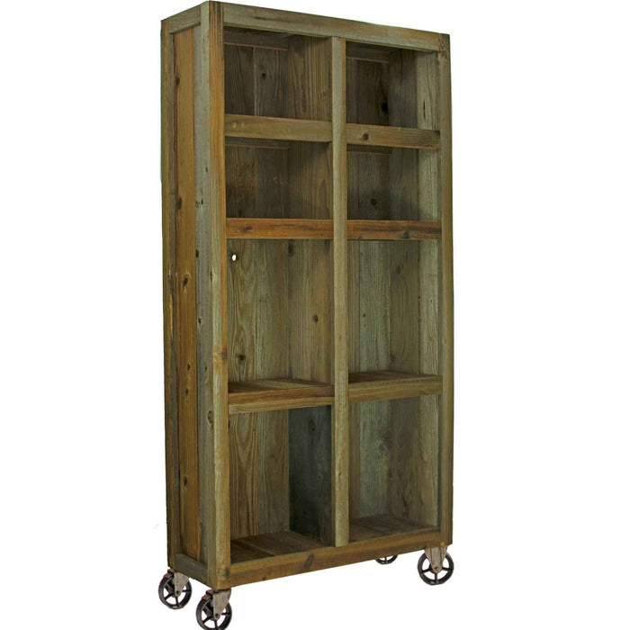 Rolling Redwood Storage Cabinet