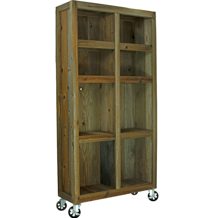 Rolling Redwood Storage Cabinet