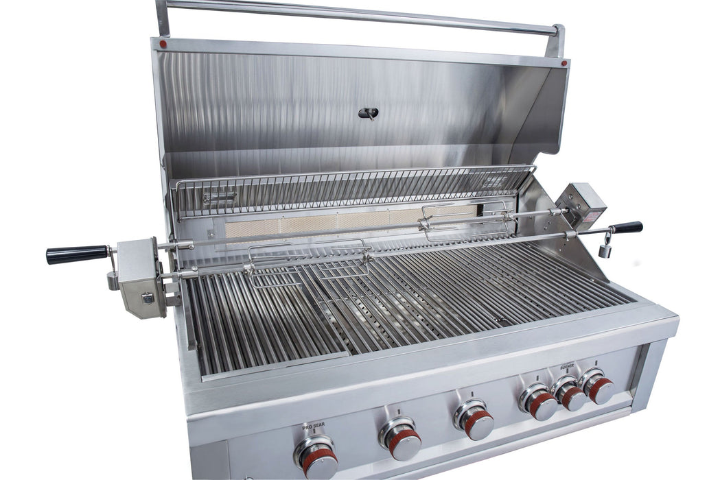 Sunstone Ruby 42-Inch 5-Burner Built-In Natural Gas Grill With Pro-Sear And Rotisserie RUBY5BIR