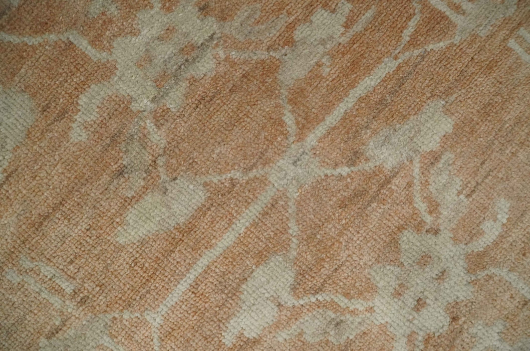 Rust and Beige Hand knotted Oriental Oushak 8x10 wool Area Rug