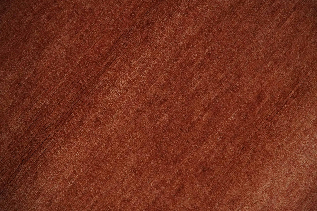Rust and Brown Modern Stripes Design Hand loom 4x6 wool Area Rug