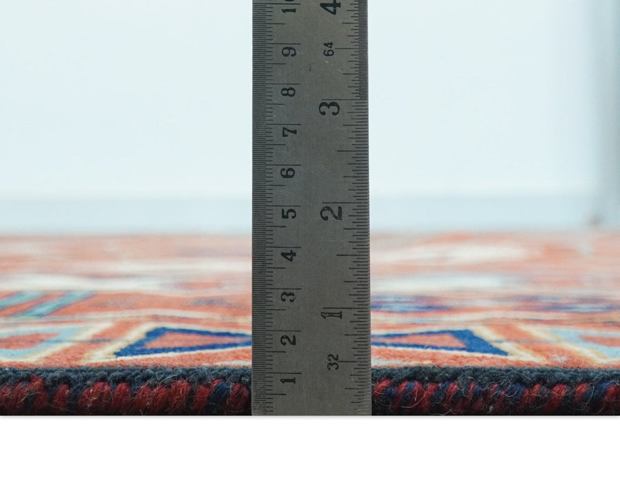 Rust Traditional Tribal Design 8x11.7 Hand Knotted wool Area Rug