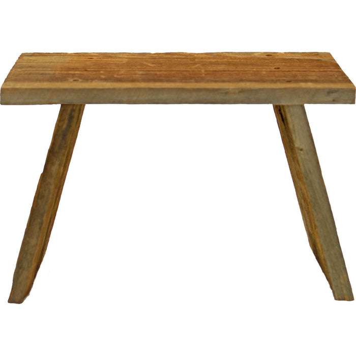 Rustic Redwood Build-Up End Table