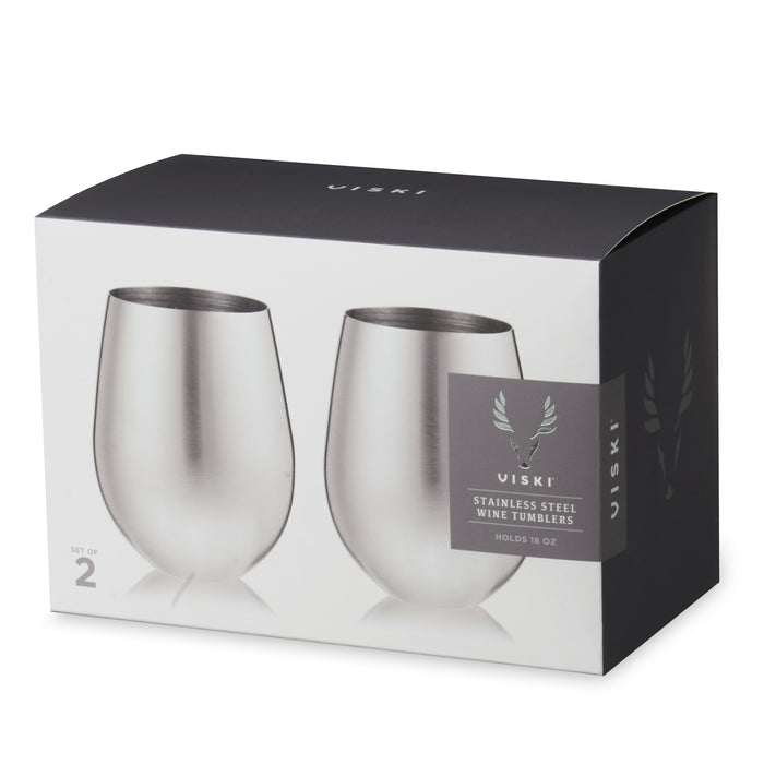 Stainless Steel Wine Tumblers Set of 2