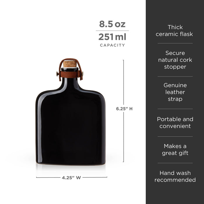 Nautilus Ceramic Flask