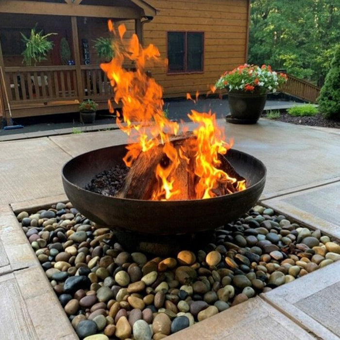 Seasons Fire Pits Elliptical Round Steel Fire Pit