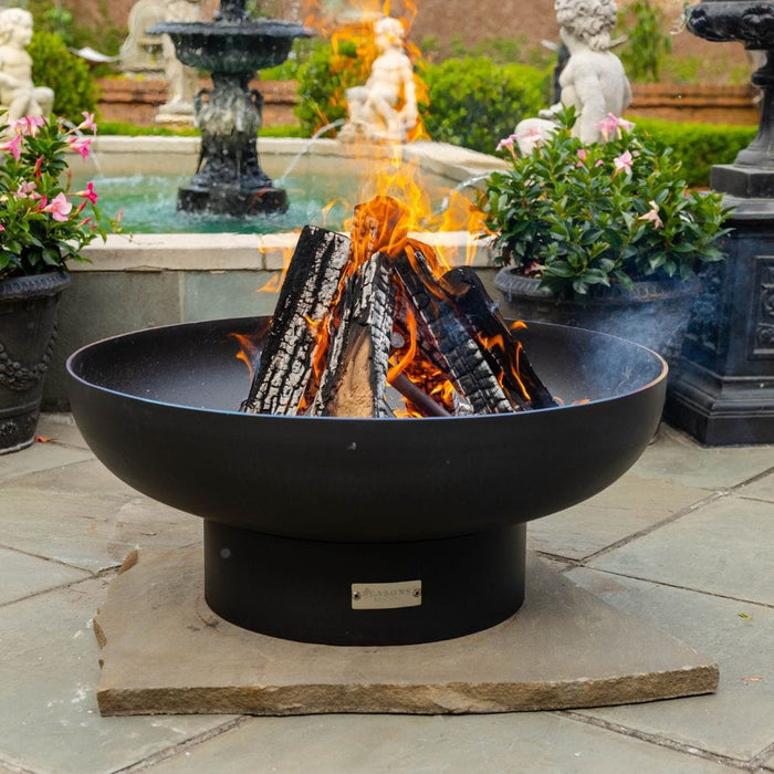 Seasons Fire Pits Elliptical Round Steel Fire Pit