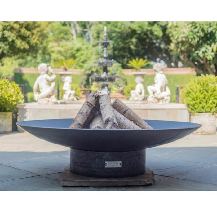 Seasons Fire Pits Concave Round Steel Fire Pit