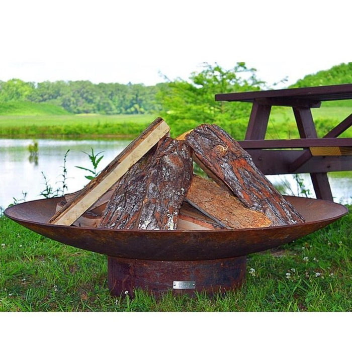 Seasons Fire Pits Concave Round Steel Fire Pit