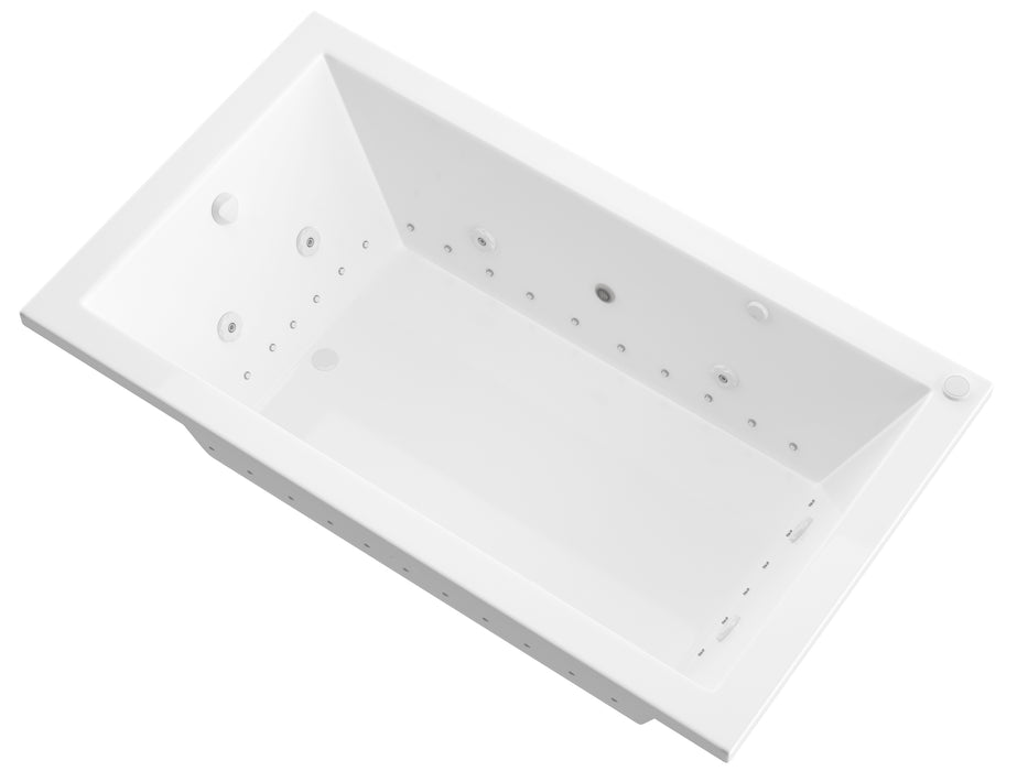 Atlantis Whirlpools Venetian  Deluxe Series 35.5 x 59.375in. Air and Whirlpool Jetted Bathtub in White