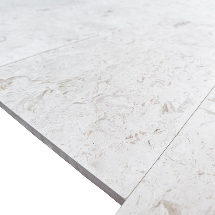 Shell Stone White Limestone Tiles 12"x24" Floor and Wall Tile - Belair Collection