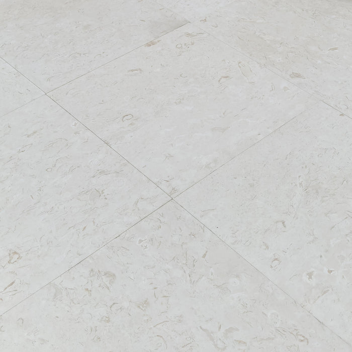 Shell Stone White Limestone Tiles 24"x24" Floor and Wall Tile - Belair Collection