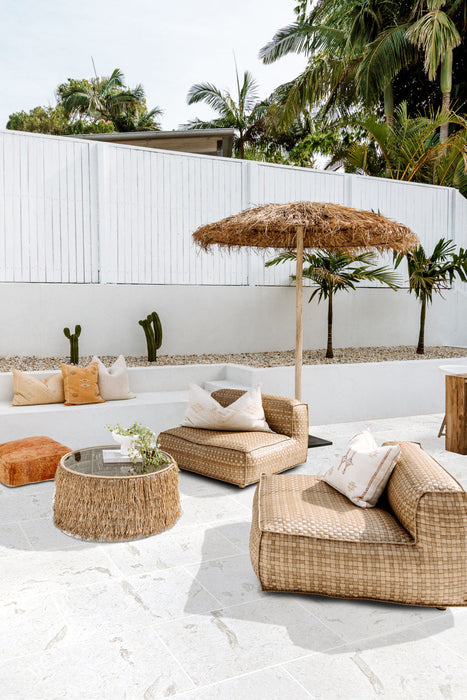 Shell Stone White Limestone Outdoor Tile Tumbled 18"x36"x1 1/4" - Belair Collection