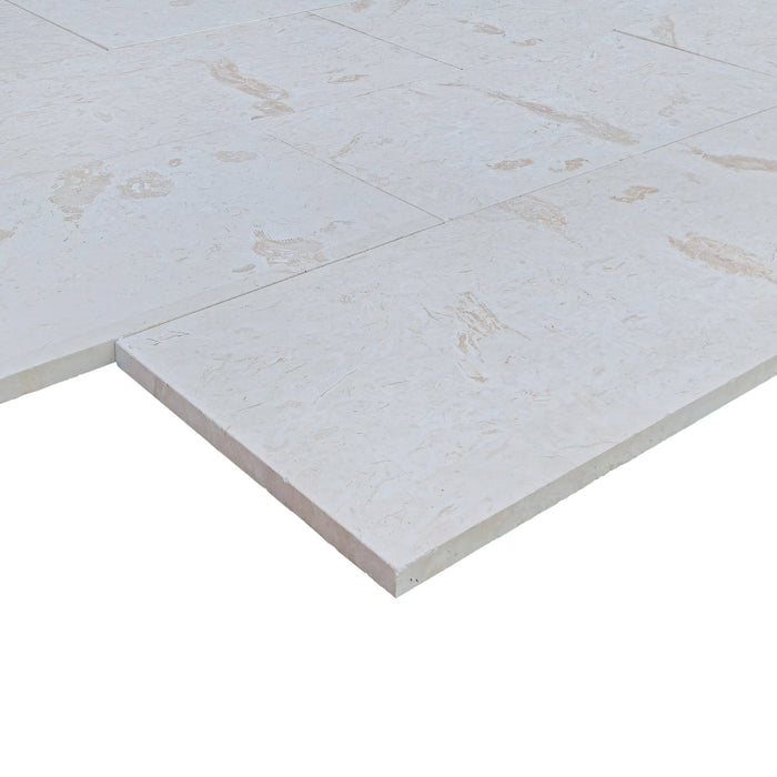 Shell Stone White Limestone Outdoor Tile Tumbled 18"x36"x1 1/4" - Belair Collection