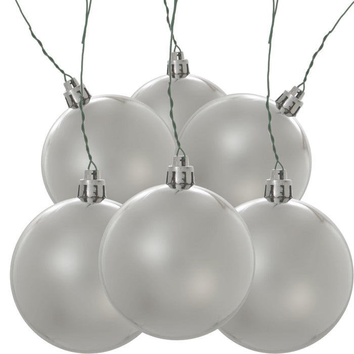 Shiny Silver Ball Ornaments