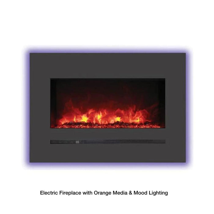 Sierra Flame 34" Built-in /Wall Mounted Linear Electric Fireplace (WM-FML-34-4023-STL)