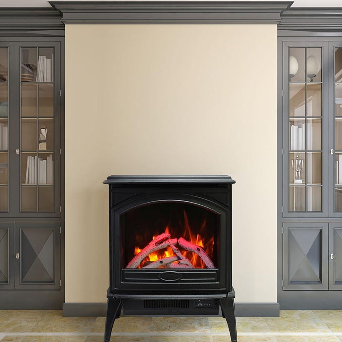 Sierra Flame Cast Iron Free Standing Electric Fireplace