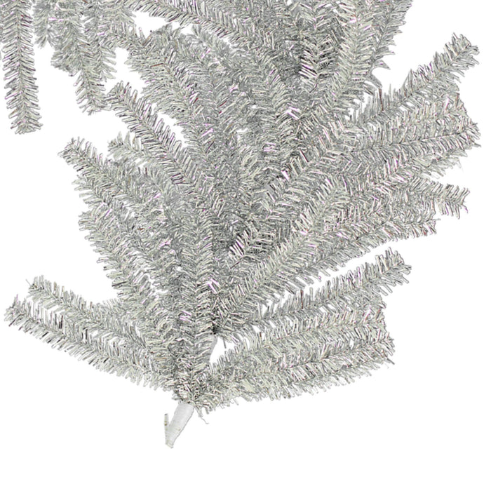 Silver 1in Brush Christmas Garland