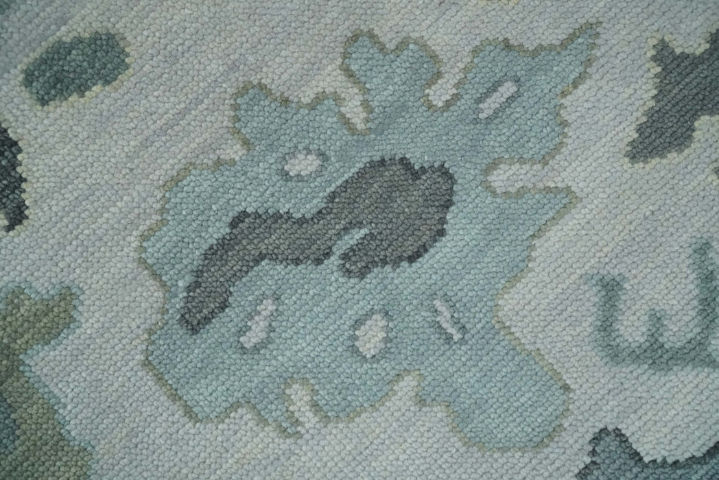 Silver and Gray Hand knotted Traditional Oushak Multi Size wool Area Rug