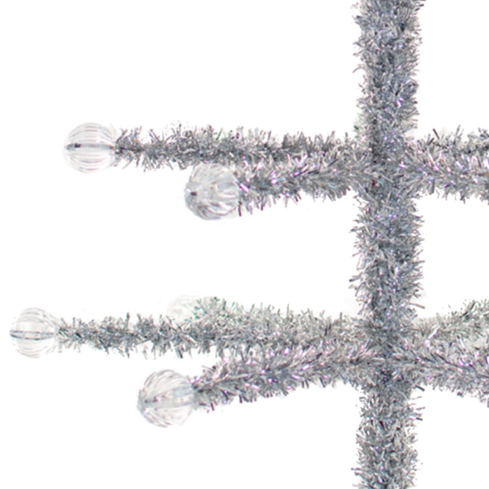 Silver Tinsel Merchandising & Display Tree