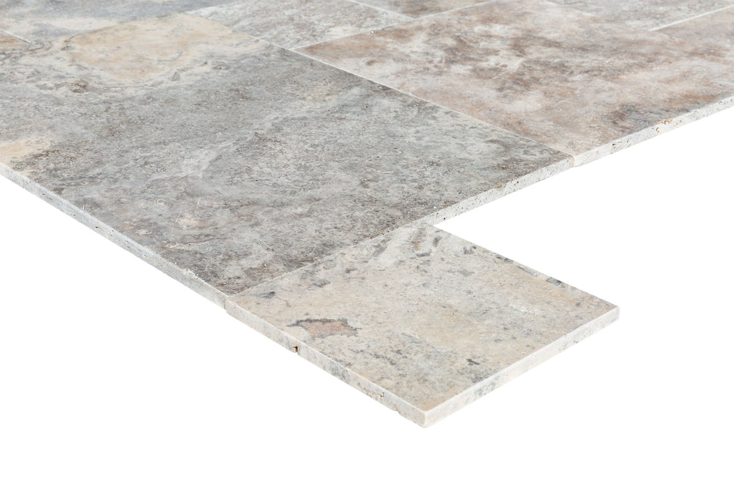 Silver Antique Pattern Unfilled, Tumbled - Livfloors Collection