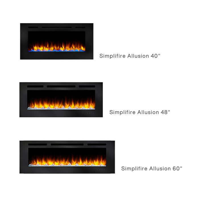 Simplifire Allusion Built-In/Wall-Mounted Electric Fireplace