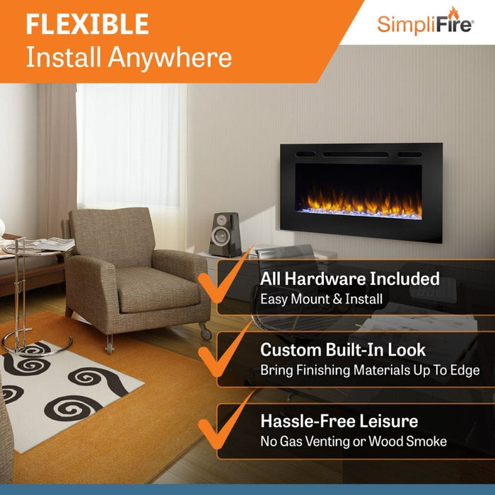 Simplifire Allusion Built-In/Wall-Mounted Electric Fireplace