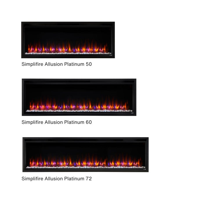 Simplifire Allusion Platinum Built-In Electric Fireplace