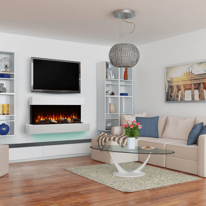 Simplifire Format 36-Inch Wall-Mounted Electric Fireplace With Mantel Options (SF-FORMAT36)