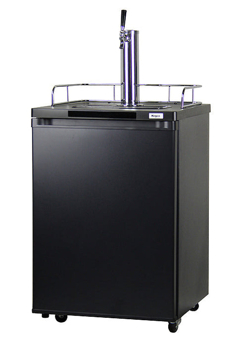 24" Wide Homebrew Single Tap Black Kegerator