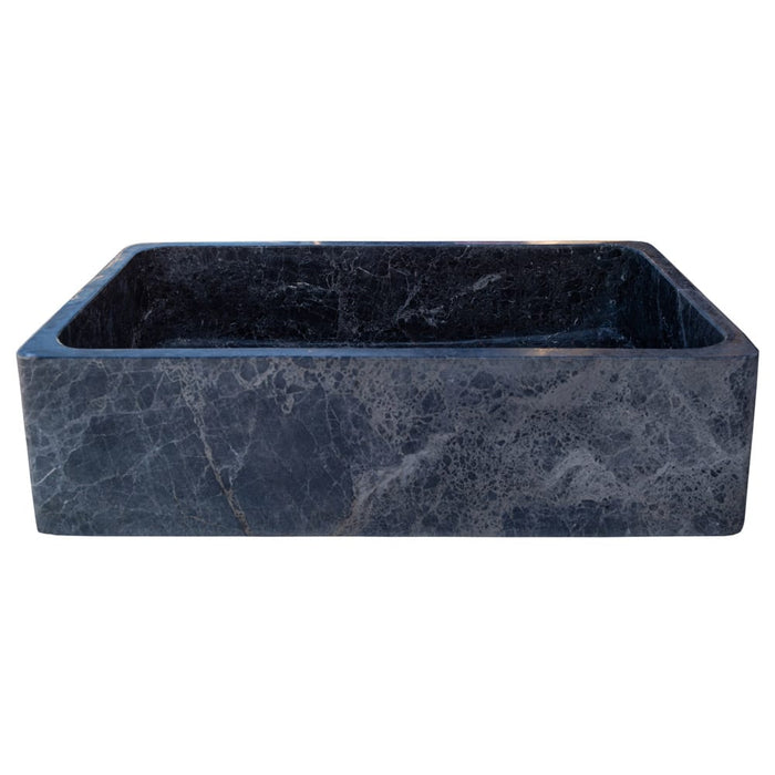 Natural Stone Sirius Black Marble Rectangular Above Vanity Bathroom Sink Polished