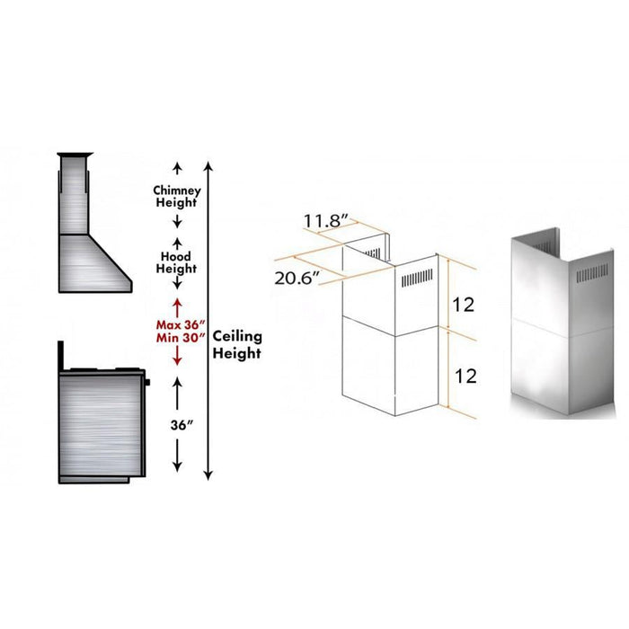 ZLINE Short Kit for 8ft. Ceilings (SK-KECOM)