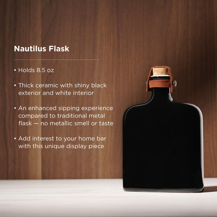 Nautilus Ceramic Flask