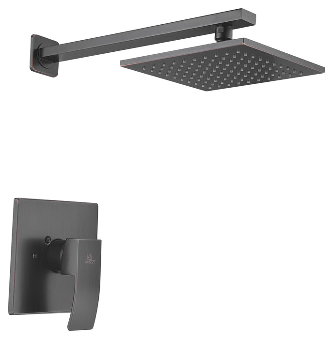 Viace Series 1-Spray 7.87 in. Fixed Showerhead in Oil Rubbed Bronze