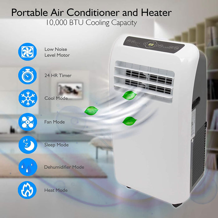 SereneLife SLACHT128 Portable 12000 BTU Room Air Conditioner & Heater w/ Remote