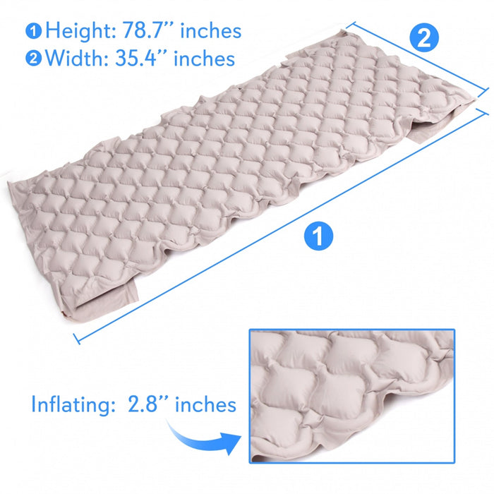 SereneLife Twin Size Inflatable Bed Bubble Pad Air Mattress w/ AC Pump (2 Pack)