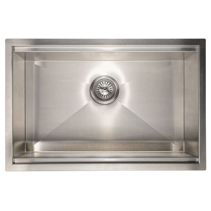 ZLINE 27 in. Garmisch Undermount Single Bowl Stainless Steel Kitchen Sink with Bottom Grid and Accessories, SLS-27