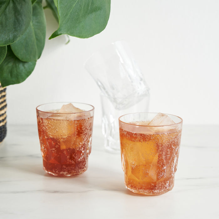 Shatterproof Acrylic Rocks Tumblers Set of 4