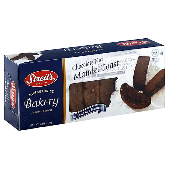 Streit's 6 Oz Chocolate Nut Mandel Loaf - Case of 12