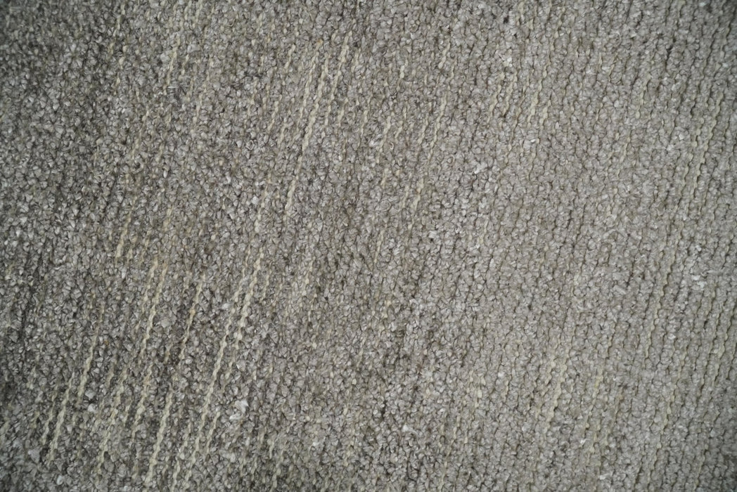 Solid 2x3 Brown Hand Knotted Entryway Silk Area Rug | TRD29784