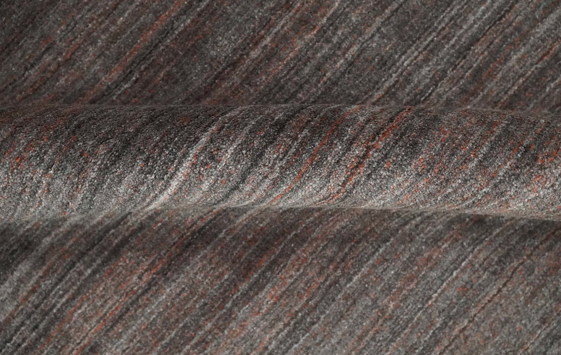 Solid Brown Scandinavian 5x7 Blended Wool Flatwoven Area Rug, Dinning, Kids Rug | HL17