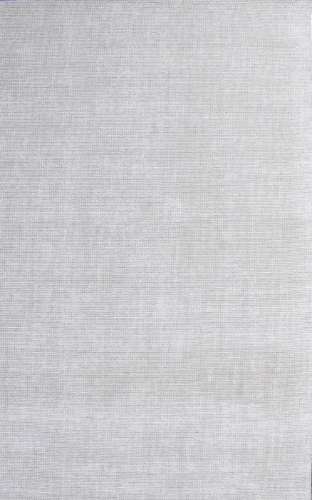 Modern Solid White Hand Made Textured Wool Area Rug