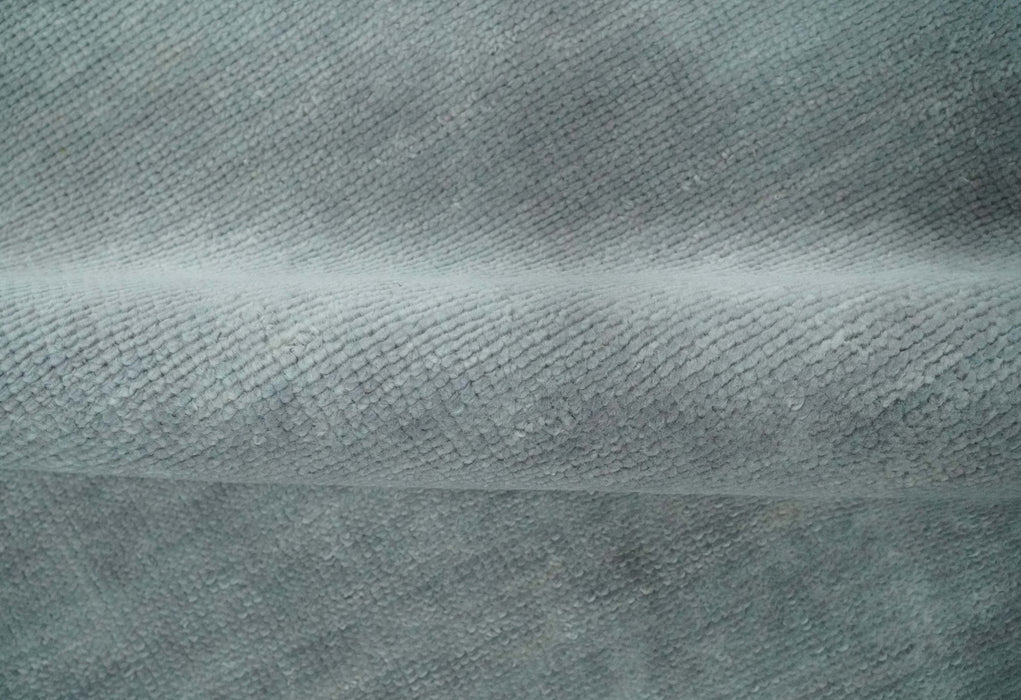 Solid Plain Gray Hand knotted Modern look 8x10 wool Area Rug