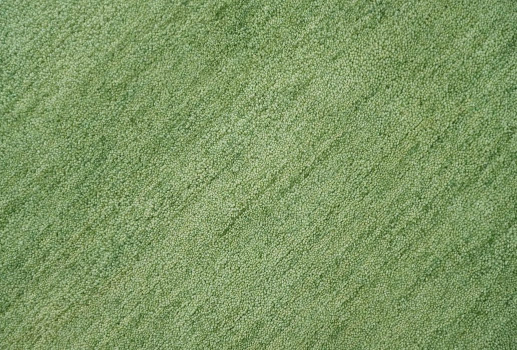 Solid Green Woolen Hand Tufted contemporary 8x10 wool Rug
